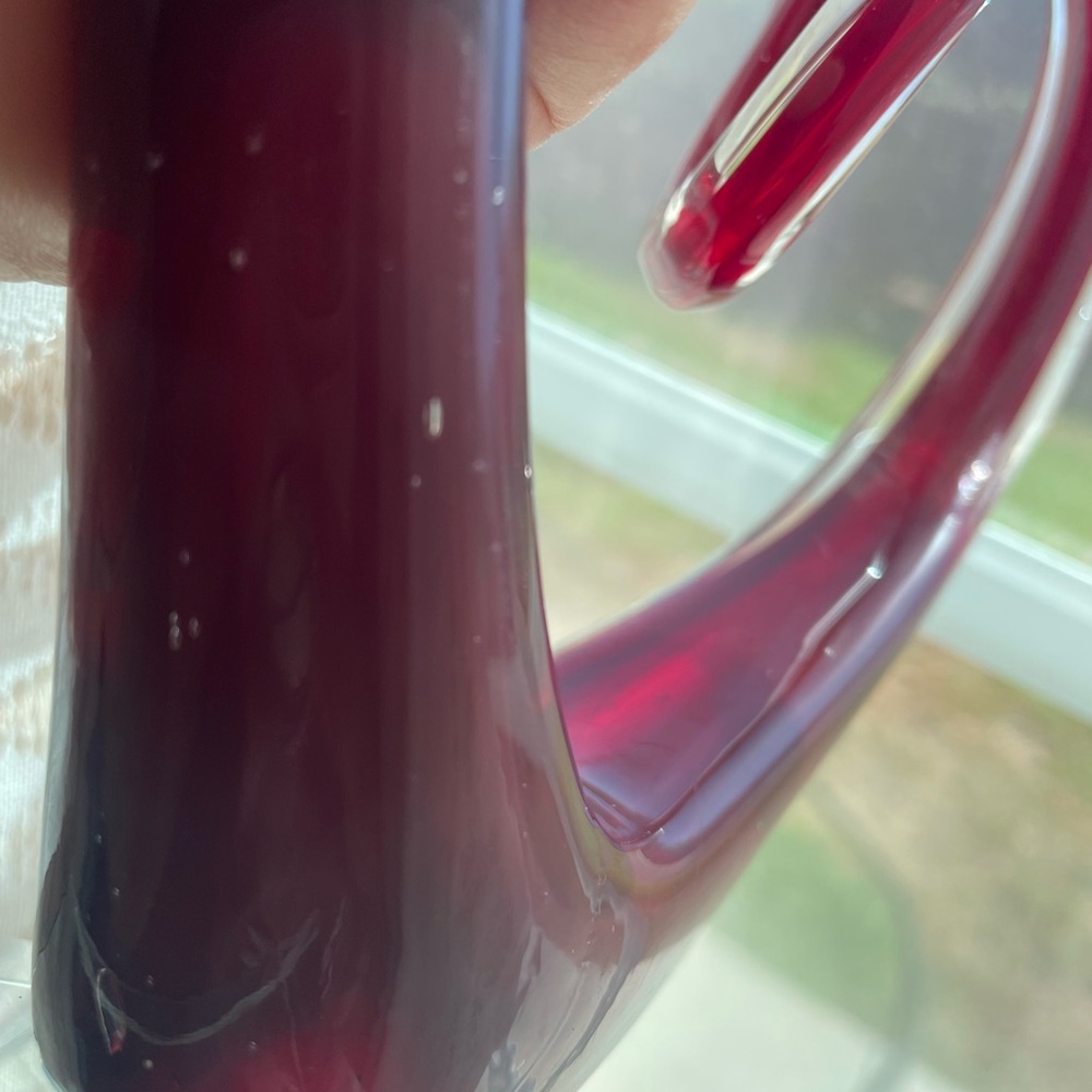 Murano glass Elegant Red Heart Sculpture - Picture 5 of 6